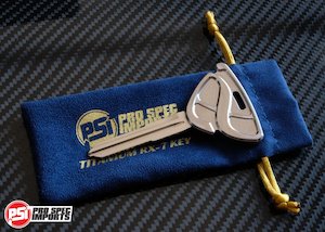 Titanium Car Keys: FD3S RX7 Key Blank - Machine Finish Titanium GR6