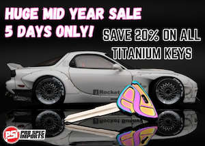 Titanium Car Keys: FD3S RX7 Key Blank - 'Neo Chrome PVD' Titanium GR6