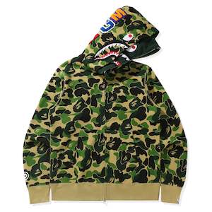 Bape: BAPE Big ABC Camo Shark Wide Full Zip Double Hoodie