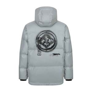 Evisu Reflective And Spray-Effect Kamon Print Down Jacket