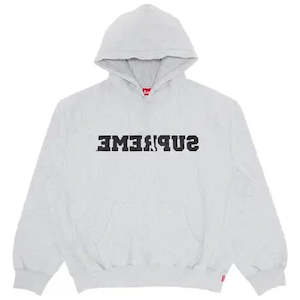 Supreme: Supreme Reverse Hooded Sweatshirt 'Heather Grey'