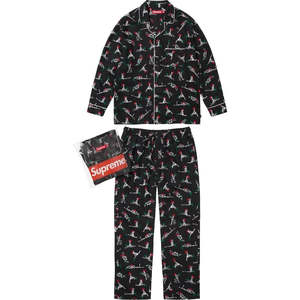 Supreme x Hanes Holiday Pajama Set Black