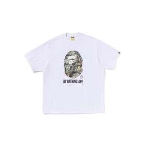 T Shirts: BAPE Tree Edge Camo By Bathing Ape Relaxed Fit Tee White