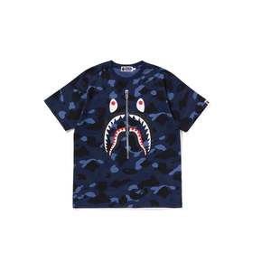 BAPE Color Camo Shark Tee Navy