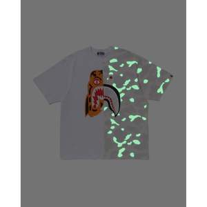 Bape: BAPE City Camo Tiger Shark Relaxed Fit Tee White