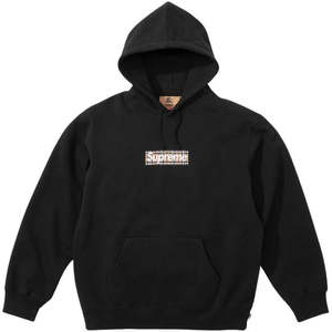 Supreme: Supreme / Burberry Box Logo Hooded Sweatshirt Black