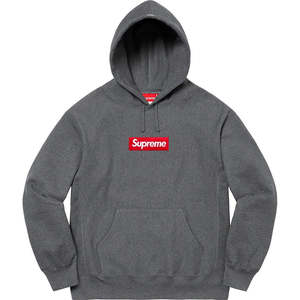 Hoodie: Supreme Box Logo Hooded Sweatshirt Charcoal (21FW)