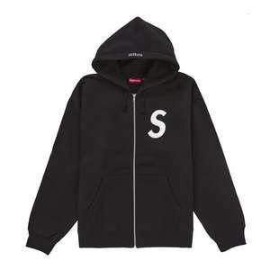 Supreme S Logo Zip Up Hooded Sweatshirt (25FW) Black