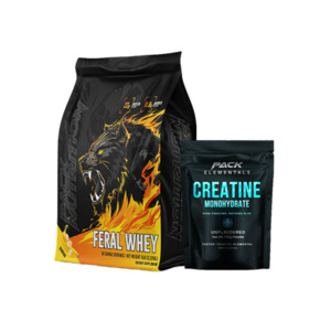 Sales: PACK NUTRITION FERAL WHEY PROTEIN 5LB + CREATINE 150G COMBO