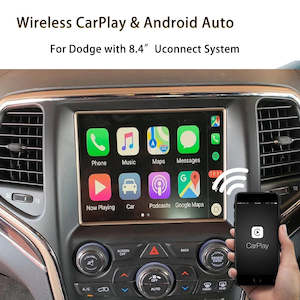Wireless Apple Carplay Android Auto Upgrade: DODGE Challenger / JEEP 8.4" UCONNECT System WIRELESS Apple Carplay/ Wireless Android Auto Upgrade Kit