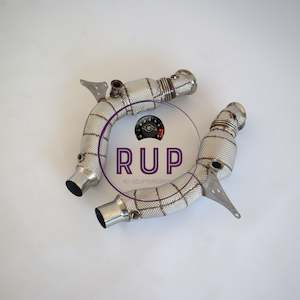 RUP High Flow Performance Catless Downpipe for Ferrari F8 3.9T With Heat Shield &hellip;