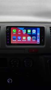 Installation Gallery: Toyota Hiace Compatible Wireless Apple CarPlay/ Wireless Android Auto oem size Derton stereo