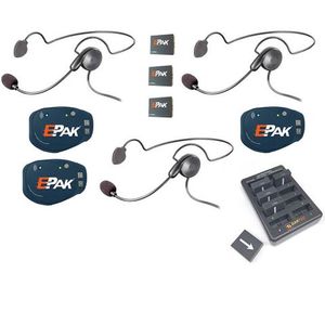 Audio: Eartec EP3CYB E-PAK Cyber Headsets Communication System 3-Person Setup