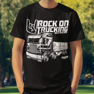 Rock On Trucking Tee Pre-Order (White Print)
