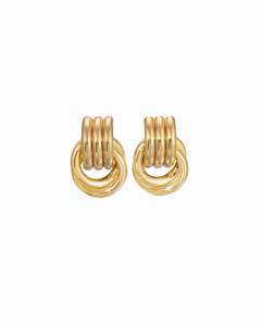 Luxe Mini Knot Earrings Gold