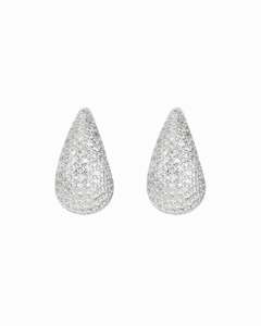 Luminous Drop Earrings Silver