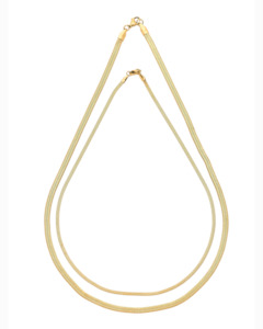 Fine Chain Necklace Set Gold