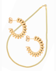 Classic Coil Jewellery Set Gold