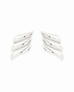 Hoop Sale: Wing Stud Earrings Silver