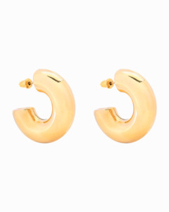 Chubby Hoop Earrings Gold