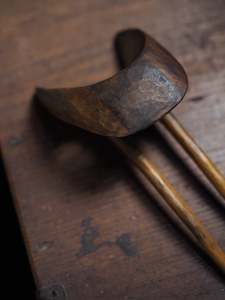 Hand carved houhere wood radar hairpin or Hand carved Kwila shawl pin