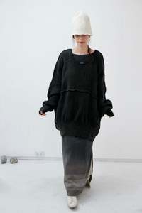 Fashion: Over-sized '2 sides' thick wool Jumper