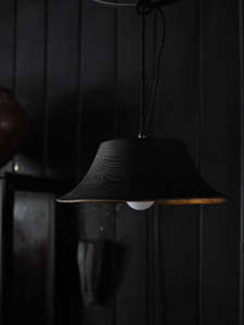 Wood: Lamp Shade with 24K gold leaf