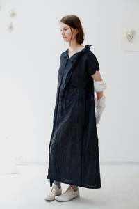 Kimono cotton asymmetrical dress
