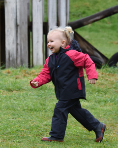 Products: Microfleece Lined Jacket v2 - Raspberry/Navy - Kids Outdoor Clothing NZ - Puddle Jumpers