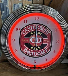 Canterbury Draught Neon Clock - NENC-1054