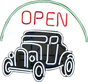 Open Hot Rod Neon Sign - NEN-297