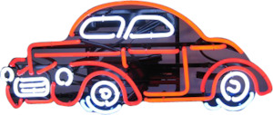 Nostalgia Signs: 1940 Willys Coupe Neon Sign -  NEN-073
