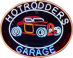 Nostalgia Signs: Hot Rodders Garage Neon Sign - NEN-063