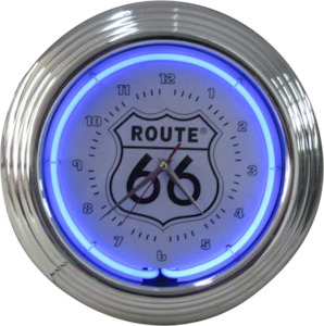 Nostalgia Clocks: Route 66 Neon Clock - NENC-34