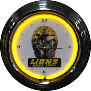 Nostalgia Clocks: Lions Drag Strip Neon Clock - NENC-115