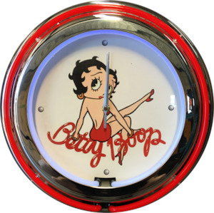 Nostalgia Clocks: Betty Boop Double Tube Neon Clock - NENC-606