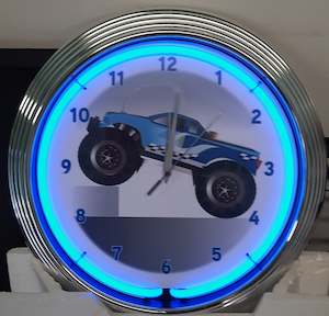 Childrens Clocks: Monster Truck Neon Clock - NENC-160