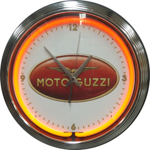 Motorcycle Clocks: Moto Guzzi Neon Clock - NENC-150