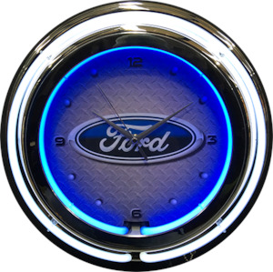 Ford Double Tube Neon Clock - NENC-603