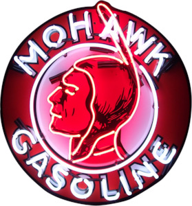Petrol Oil Signs: Mohawk Gasoline Neon Sign - NEP-283