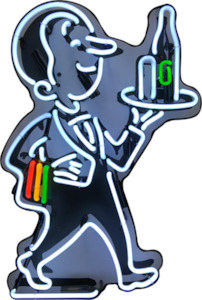 Sign Kiwiana: Willie the Waiter Neon Sign - NEB-305X
