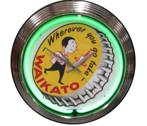 Waikato/Willie Bottle Cap Neon Clock (NENC-509)