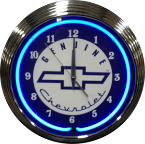 Clock Chev: Genuine Chevrolet Neon Clock - NENC-103