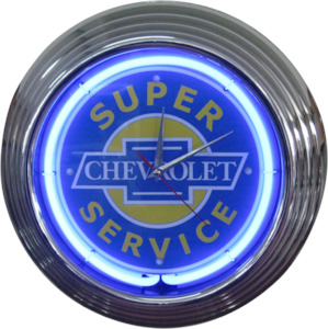 Chevrolet Super Service Neon Clock -NENC-06