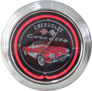 Chevrolet Corvette with Car Neon Clock - NENC-04
