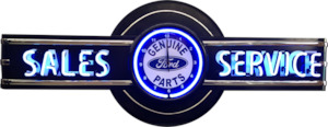 Ford Genuine Parts Sales/Service Neon Display Sign - AT11467
