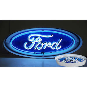 Sign Ford: Ford Oval Neon Sign (in steel can) - NEA-051