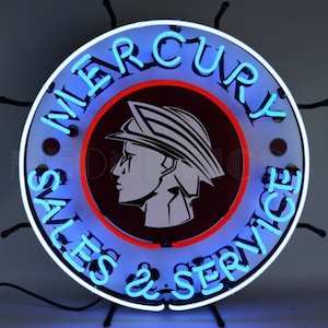 Sign Ford: Ford Mercury Sales & Service Neon Sign - NEA-002