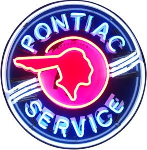 Sign Holden: Pontiac Service Neon Sign - NEA-225