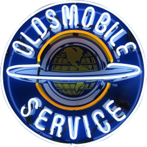 Oldsmobile Service Neon Sign - NEA-038